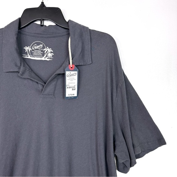 Grayers Clothiers Kovac High Twist Polo Cotton Shirt In Washed Black Size XL NEW - Picture 5 of 10